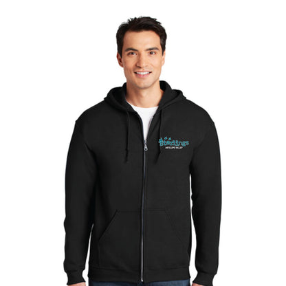 Black Starlings zip up hoodie